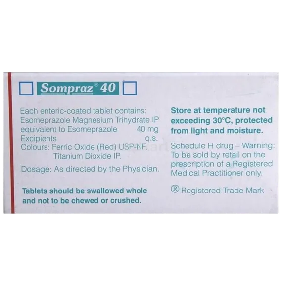 sompraz 40mg tablet 15's